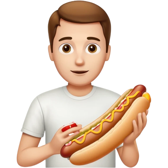 guy holding weiner in hand emoji