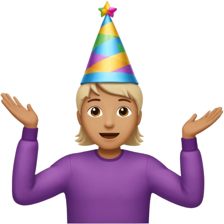 A person with the arms opened like the celebration of bellingham emoji