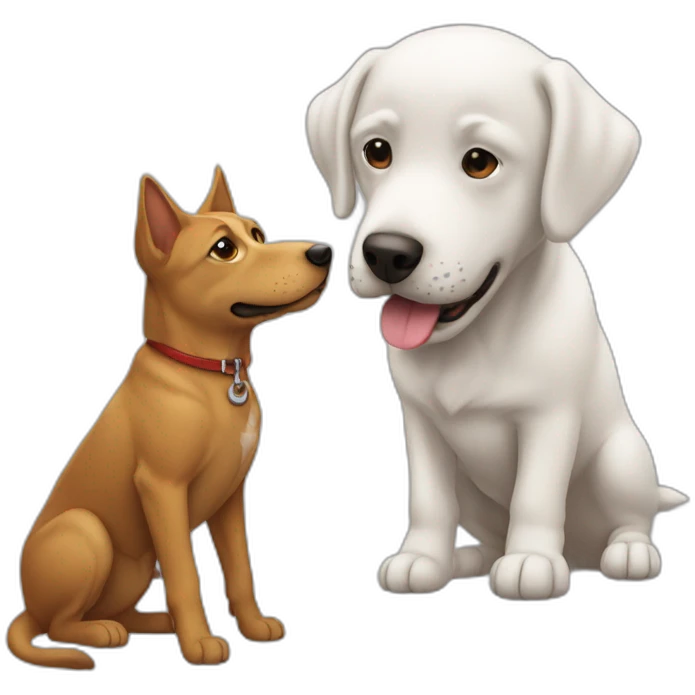 Chat qui se bat avec un chien emoji