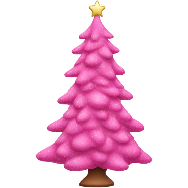 Pink Christmas tree emoji