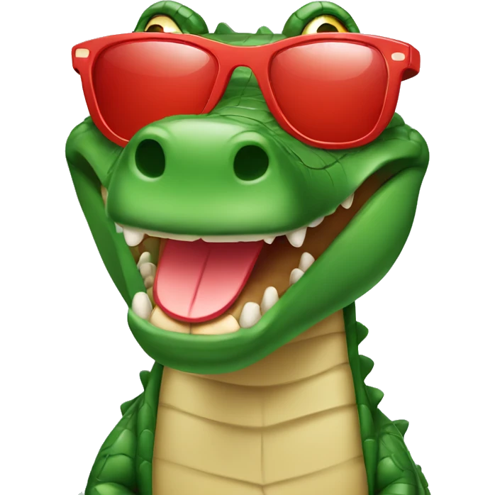  Crocodile with red sunglasses  emoji