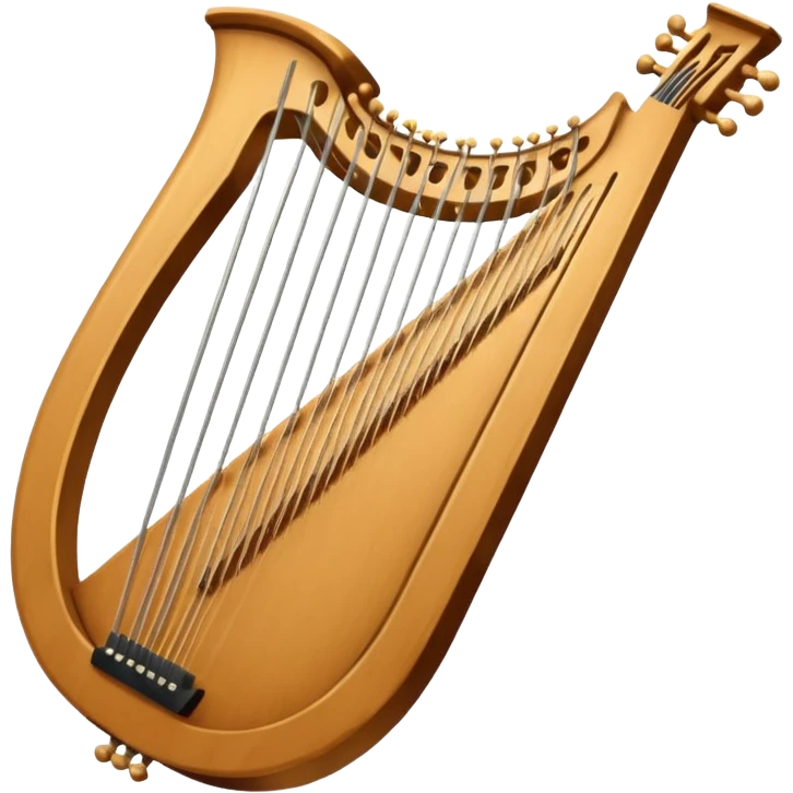 u shaped lyre with 3 strings in the middle emoji