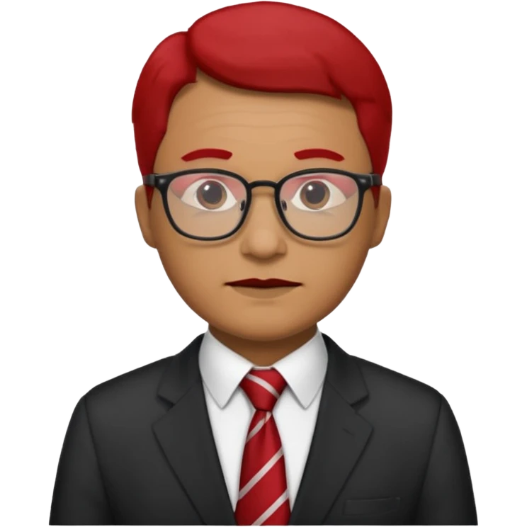 professor with red tie emoji