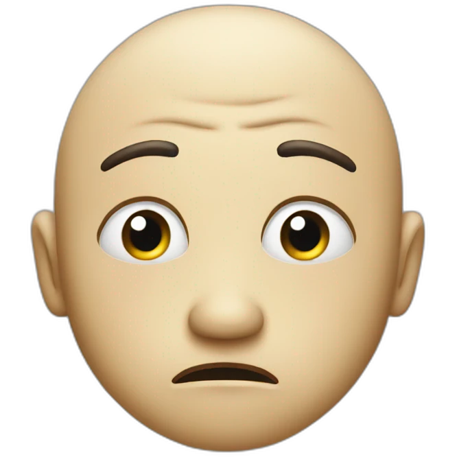 Suspicious face emoji