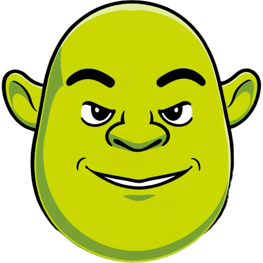 iconic Shrek face emoji