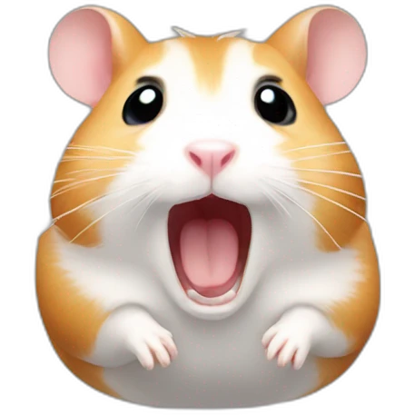 Hamster yelling  emoji