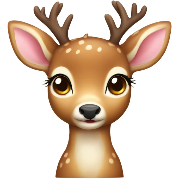 A cute baby deer with a heart emoji