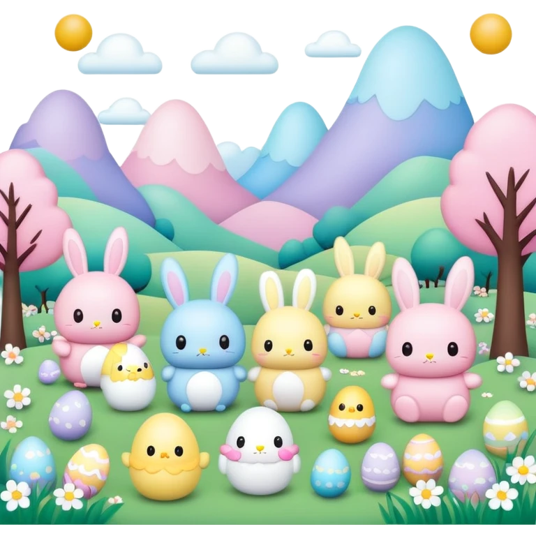easter sanrio landscape  emoji