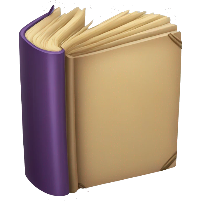 closed book with a small brush on top of it emoji