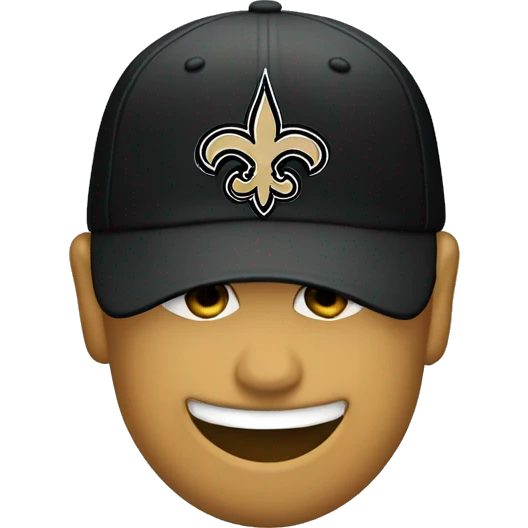 New Orleans saints baseball hat emoji