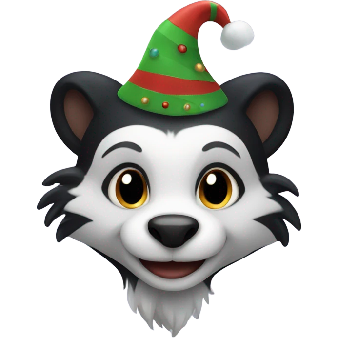 Festive skunk emoji