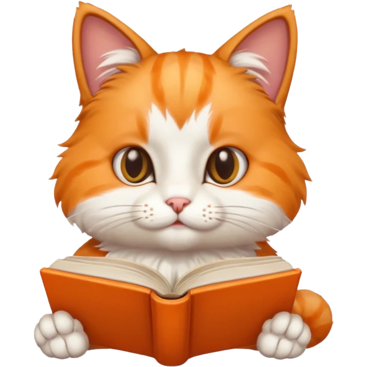 Cat reading a book  emoji