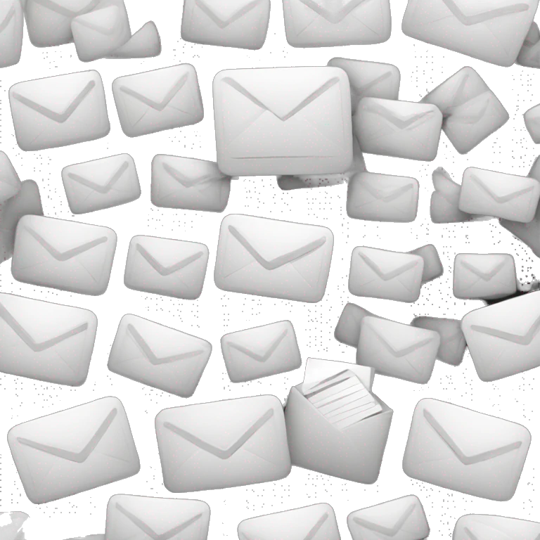 gmail en blanco y negro emoji