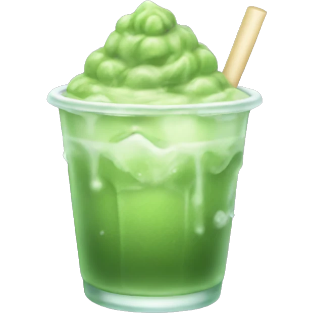Iced matcha emoji