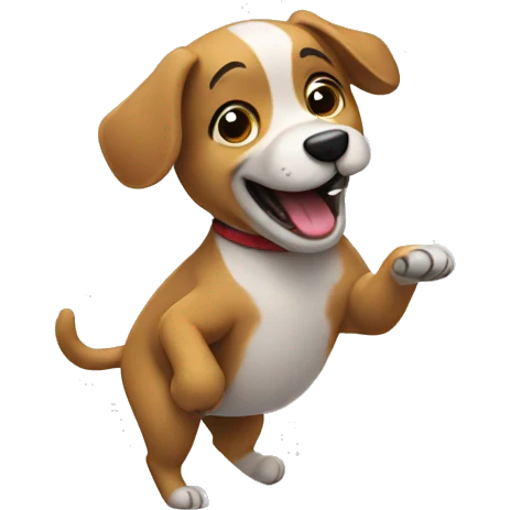 Dog dancing  emoji