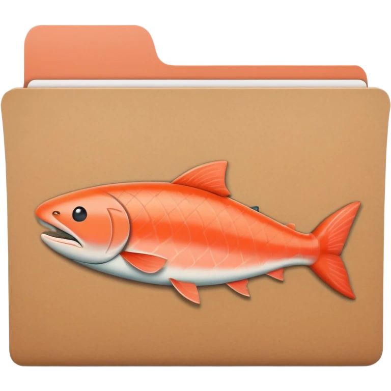 salmon colored file folder emoji