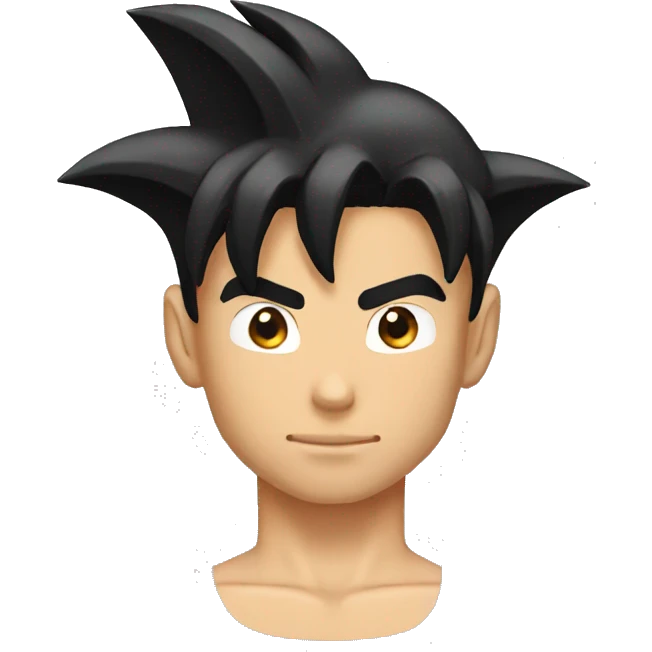 goku emoji head black hair emoji
