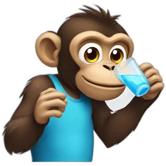 Monkey drinking water emoji