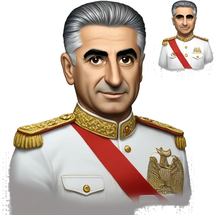 Mohammad Reza Pahlavi with Perspolis shirt emoji