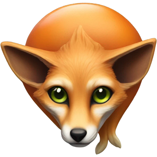 Alien head on a fox body emoji