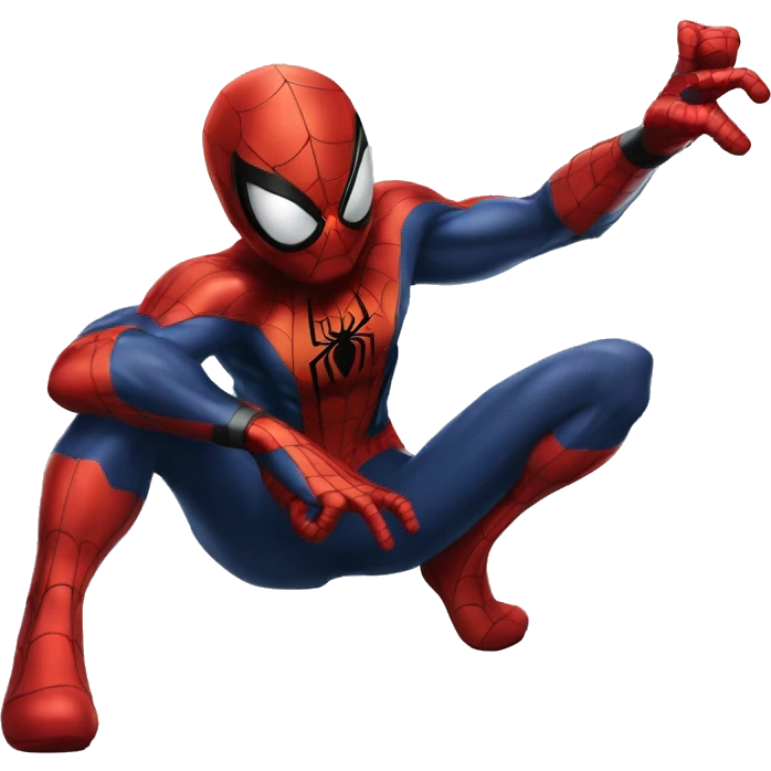 Spiderman figting with Deedpool emoji