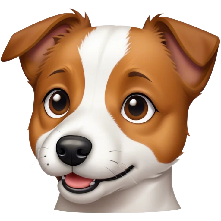 Medium haired Jack Russel terrier dog emoji