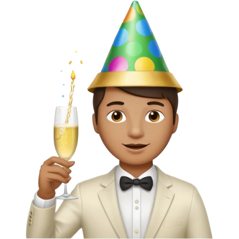 una festa di compleanno con una camicia bianca emoji