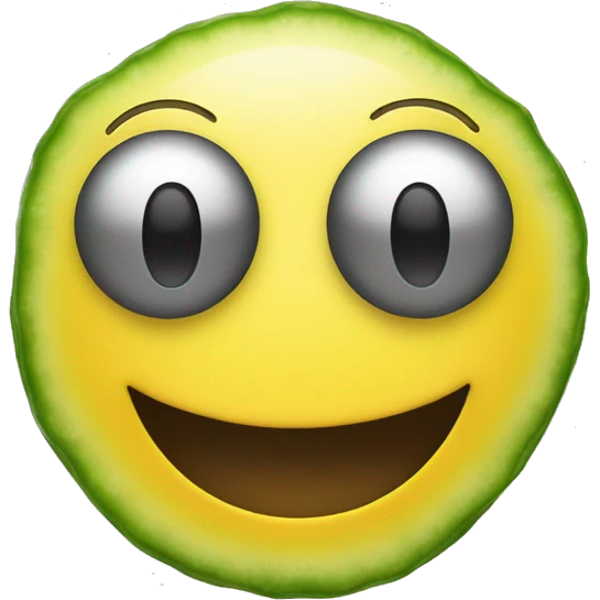 A relaxing yellow smiling face emoji with cucumbers over its eyes emoji