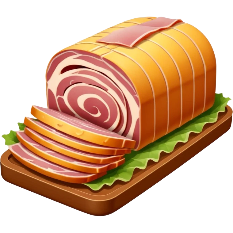 cold cuts (ham & cheese on a rectangular pot platter) emoji