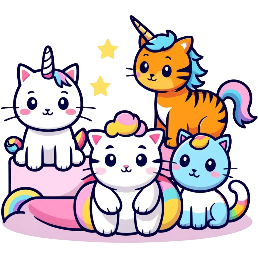 🐱-🐅-🦄 emoji