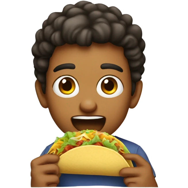 Me eating taco emoji