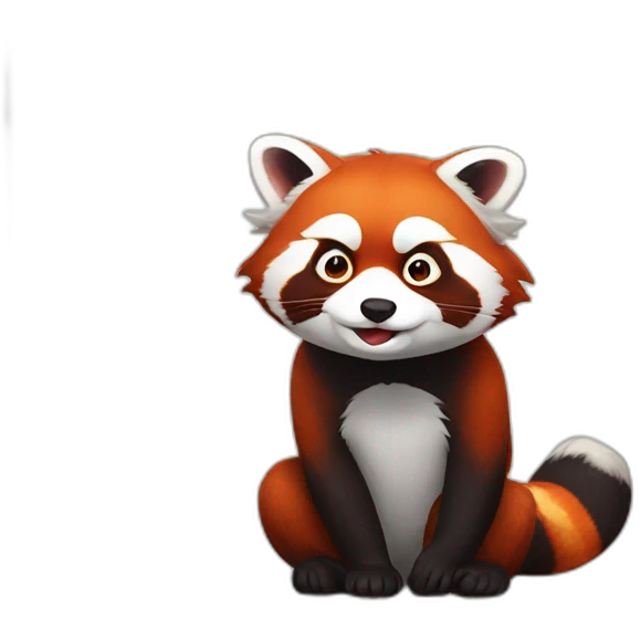 shrugging red panda emoji