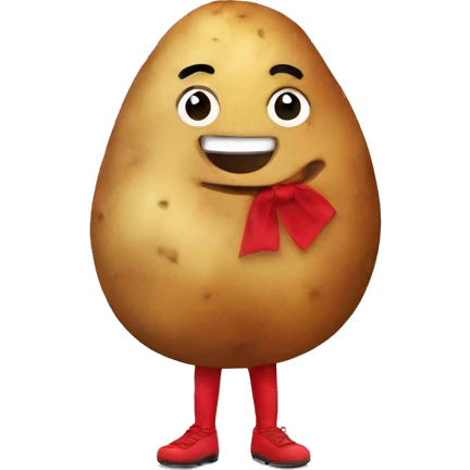 potato trying on a red dress emoji
