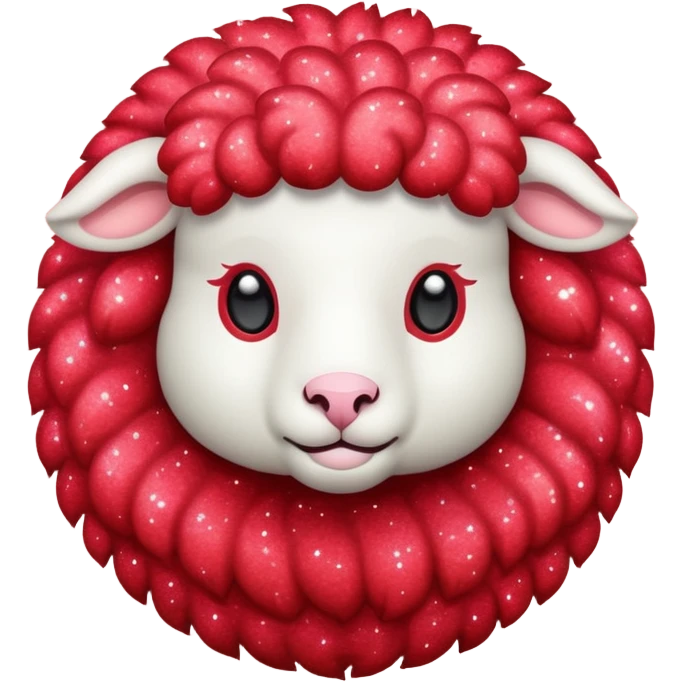 red glitter sheep emoji