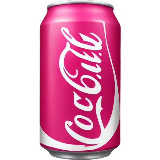 Pink coca cola can emoji