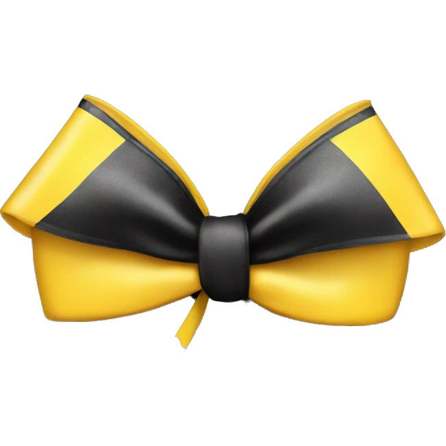 Cheer bow black and yellow emoji
