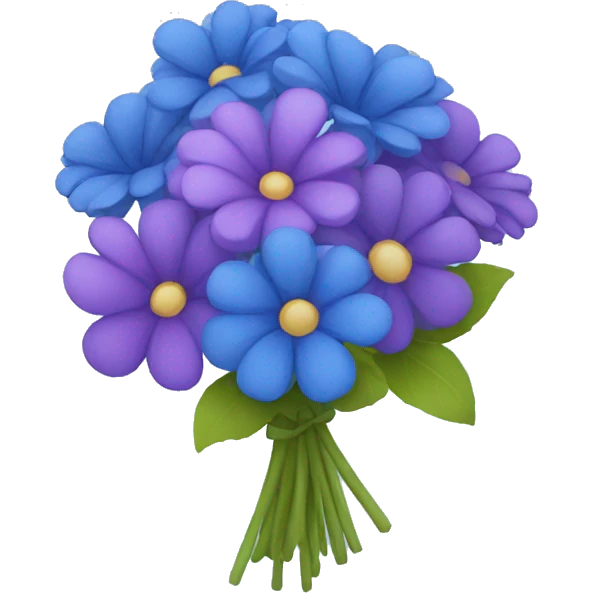 Blue purple flower bouquet emoji