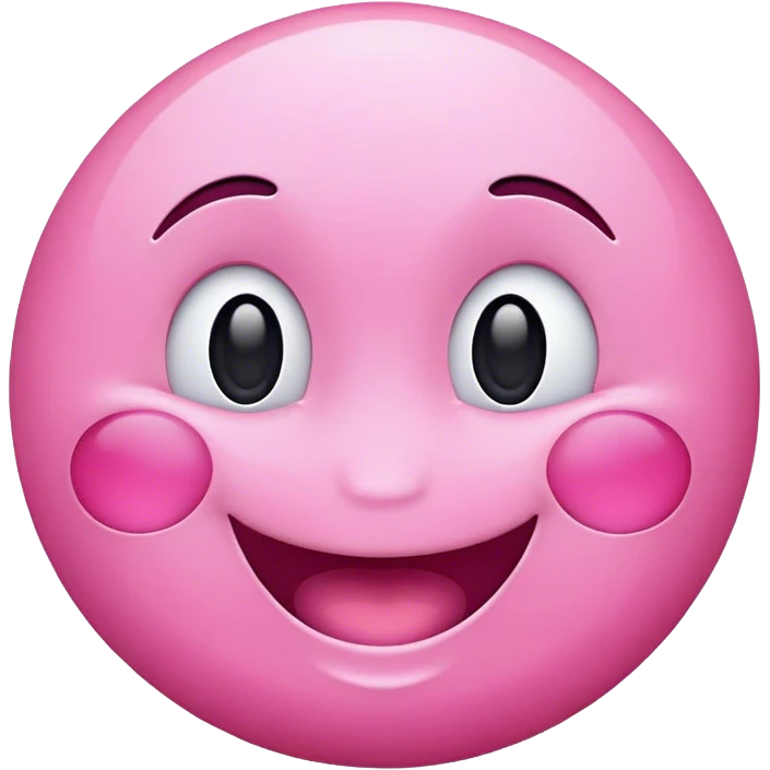 pink happy face emoji