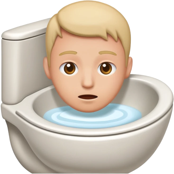 person with head in toilet bowl emoji