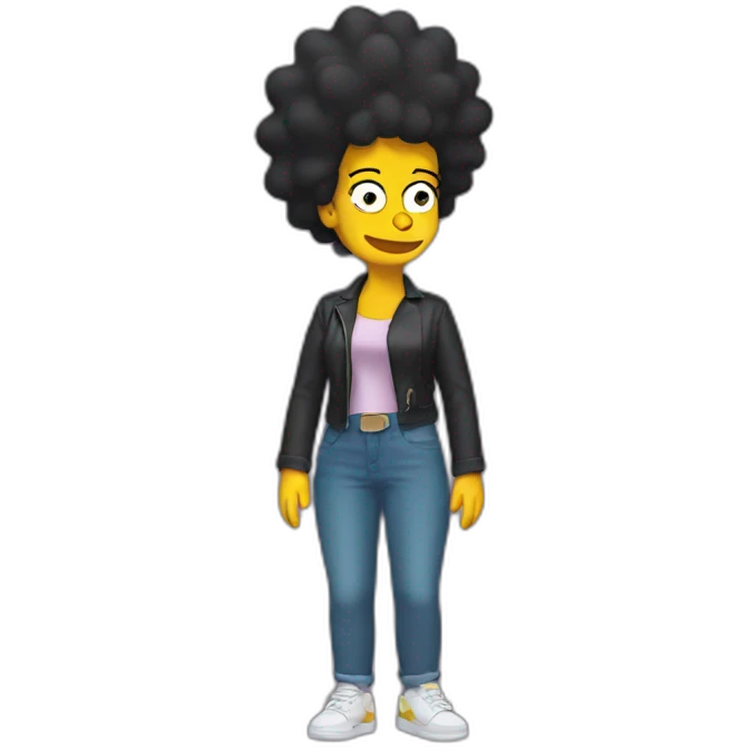 black lisa simpson emoji