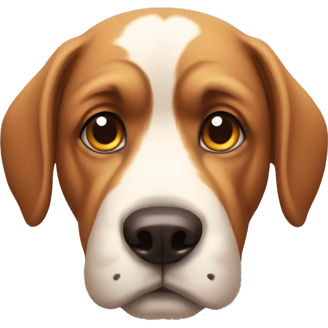 Serious faced dog emoji