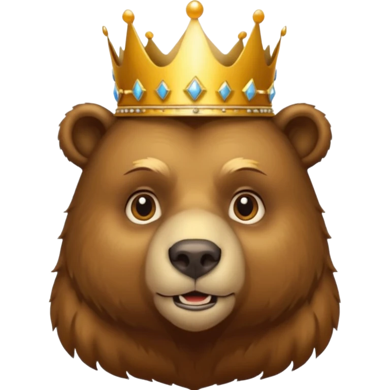 bear wearing crown emoji