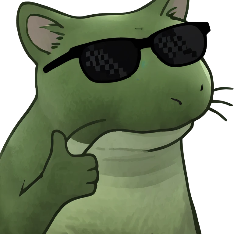 Cat with sunglasses emoji
