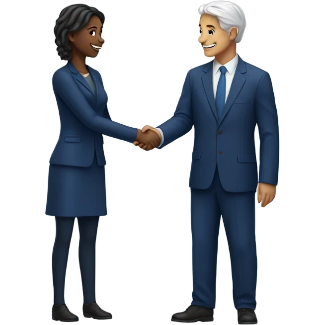 
handshake dark blue clothes emoji