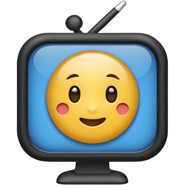 монитор с синим фоном emoji