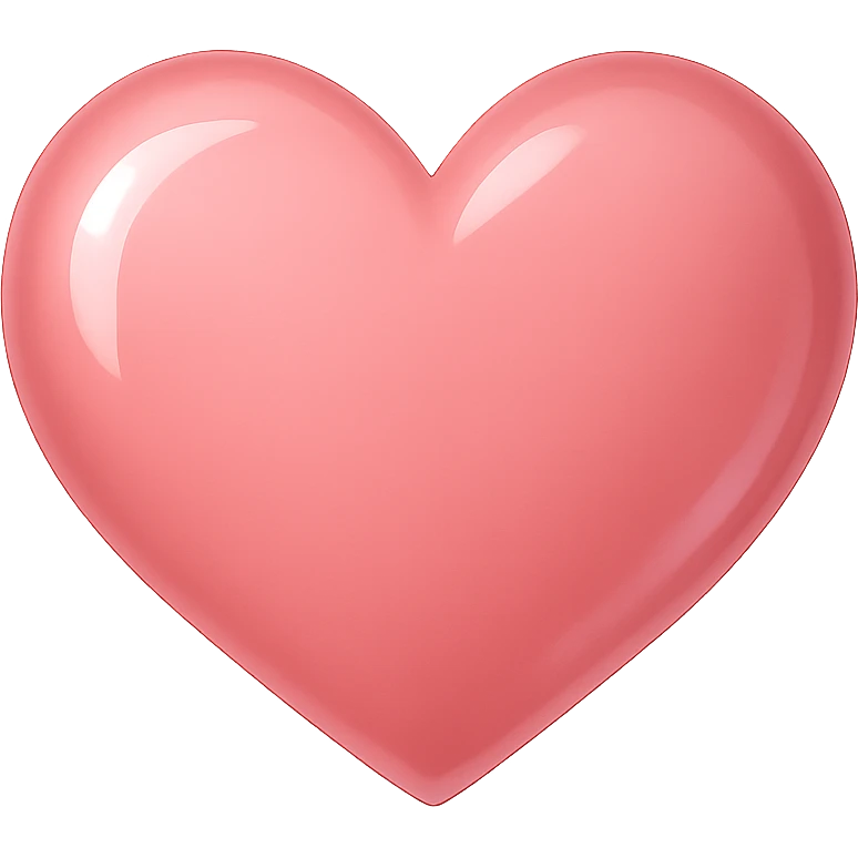 pink heart-shaped icon, shiny and elegant emoji