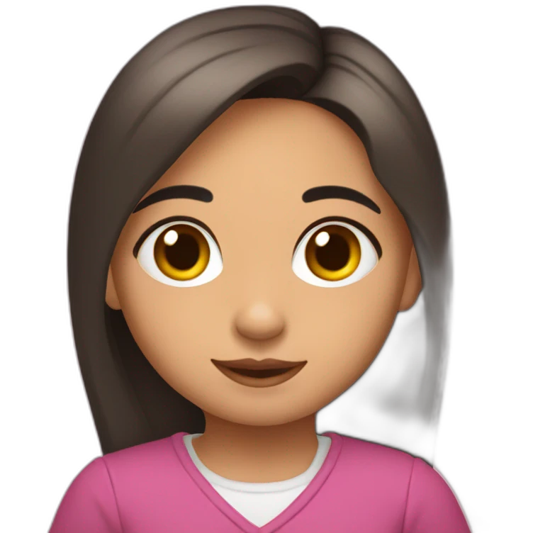 Niña con moñitos emoji