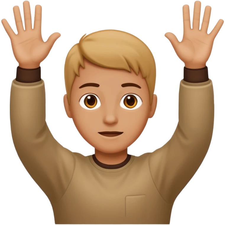 😐 with hands up emoji