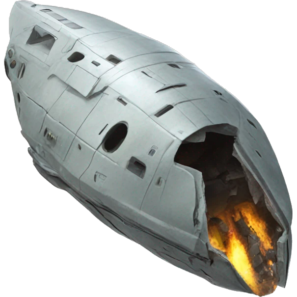 Crashed alien spacecraft emoji