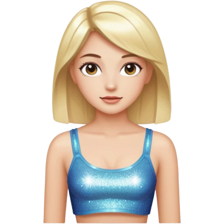 top corto ropa brillante emoji